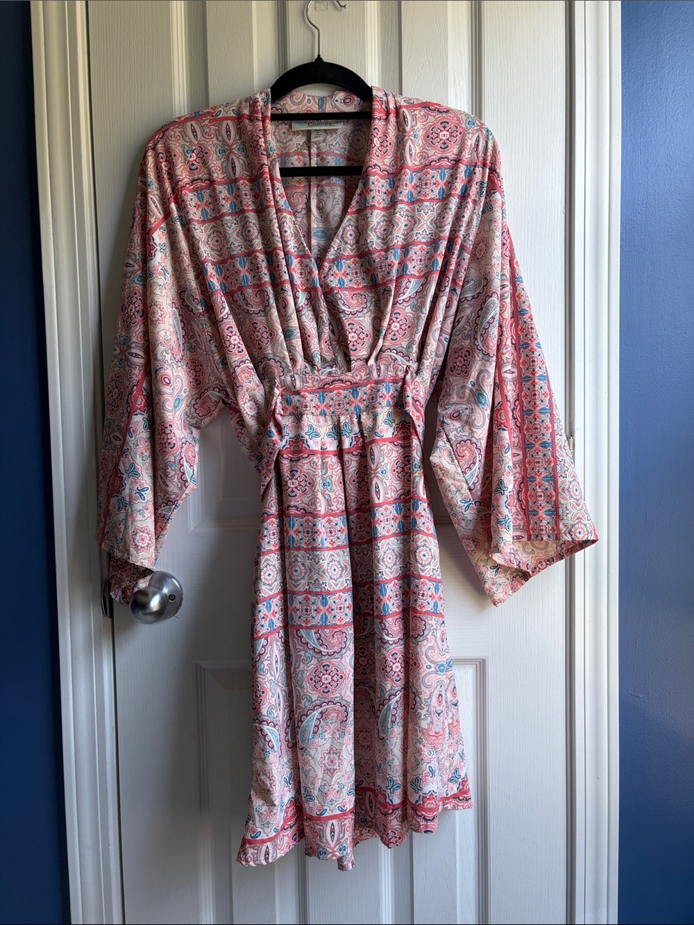 Coolibar Navia Paisley Kimono Robe Cover-Up Dress Size M UPF 50+ Sun Protection